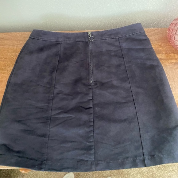 Old Navy Faux-Suede Utility A-Line Mini Skirt - Navy Blue - Picture 5 of 7